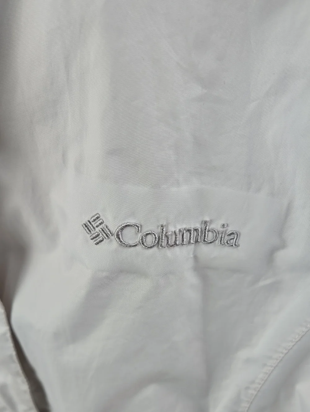 Columbia Arcadia II Kadın White Hooded Rain Jacket Sz M Hiking Adventure Outdoor